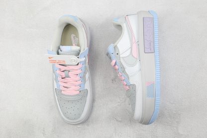 NK Fontanka Air Force 1’07 Low Wolf Grey Blue Pink front