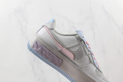 NK Fontanka Air Force 1’07 Low Wolf Grey Blue Pink lateral side