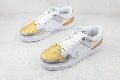 Nike Dunk Low Heirloom White Metallic Gold Metallic Silver