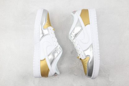 Nike Dunk Low Heirloom White Metallic Gold Metallic Silver panling