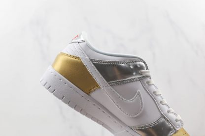 Nike Dunk Low Heirloom White Metallic Gold Metallic Silver side