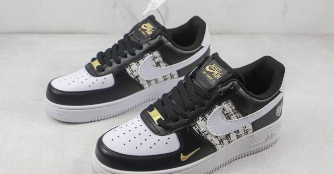 NK Air Force 1 Fontanka Black White Gold