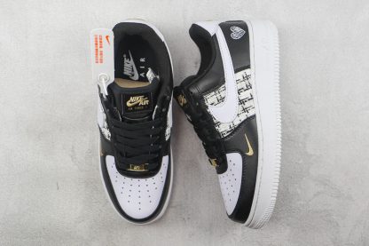 NK Air Force 1 Fontanka Black White Gold new