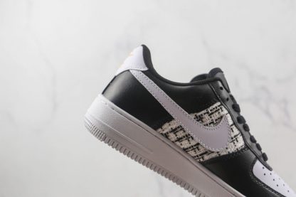 NK Air Force 1 Fontanka Black White Gold swoosh