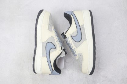 NK Air Force 1 Sail Light Gray Black swoosh