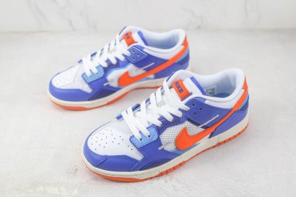 NIKE Dunk Low Scrap Knicks White Blue-Orang