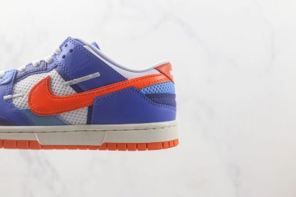 NIKE Dunk Low Scrap Knicks White Blue-Orang panels