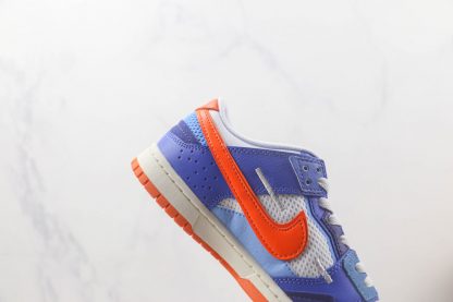 NIKE Dunk Low Scrap Knicks White Blue-Orang swoosh