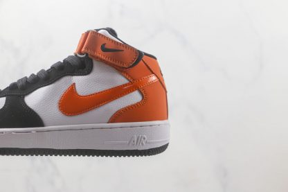 Nike Air Force 1 MID White Black Orange (2)