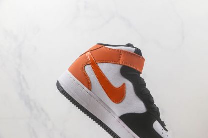 Nike Air Force 1 MID White Black Orange (4)
