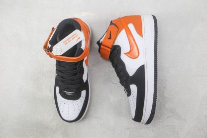 Nike Air Force 1 MID White Black Orange (5)