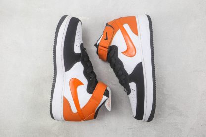 Nike Air Force 1 MID White Black Orange (7)